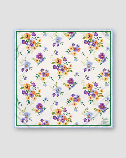Printed in UK Silk Twill Scarf (Pansy Power!)